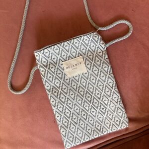 Gray Patterned Crossbody Bag